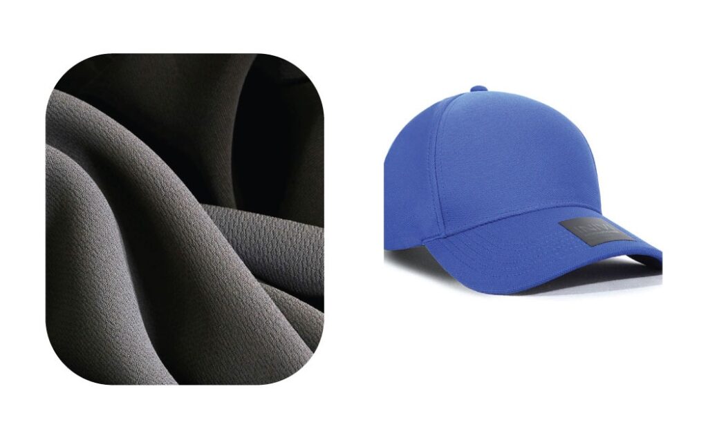 Blaue Mütze aus Polyestergewebe