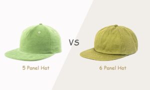 Comparison between 5 panel and 6 panel hats