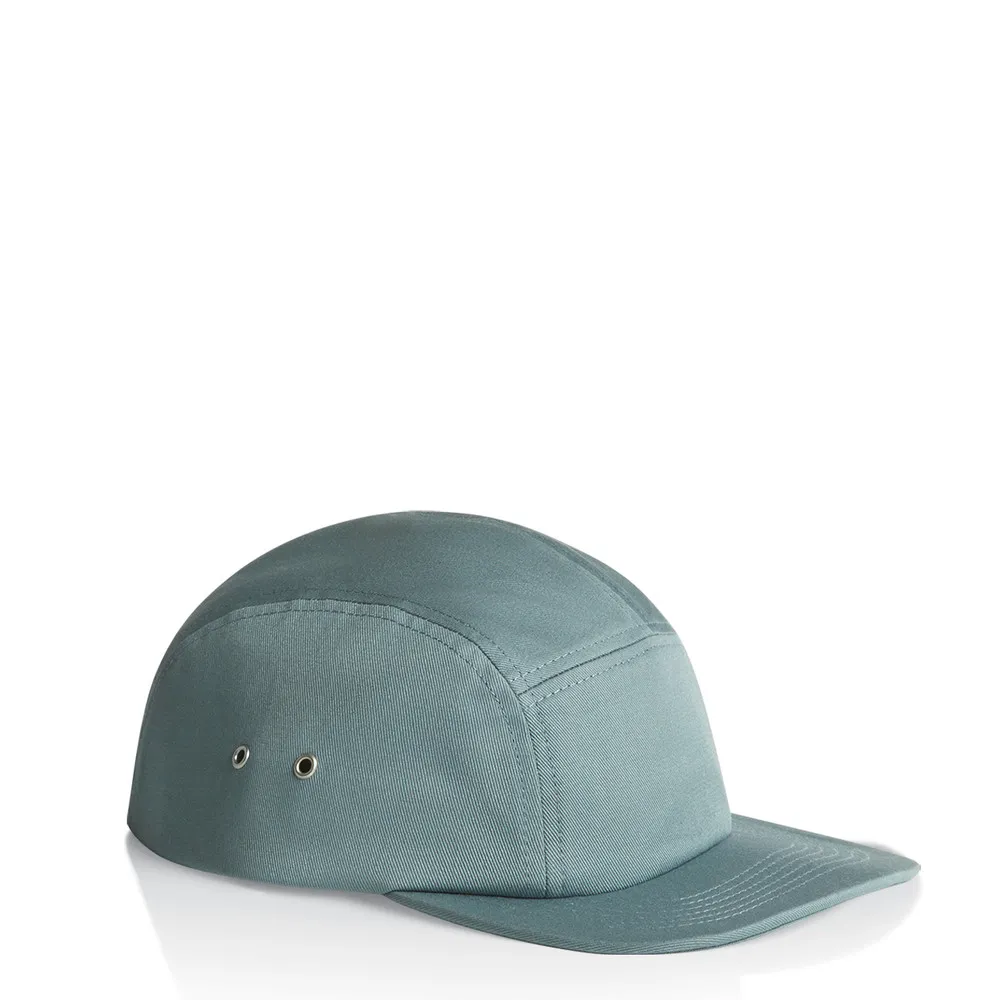 Light blue five-panel cap with side ventilation holes
