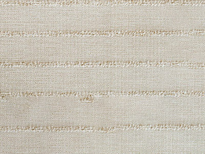 Close-up of beige linen fabric with textured stripes