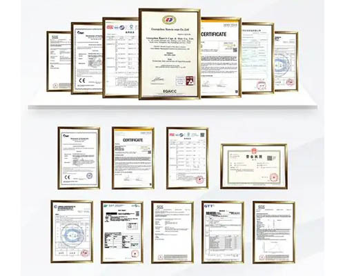 Multiple framed certificates displayed on white background.